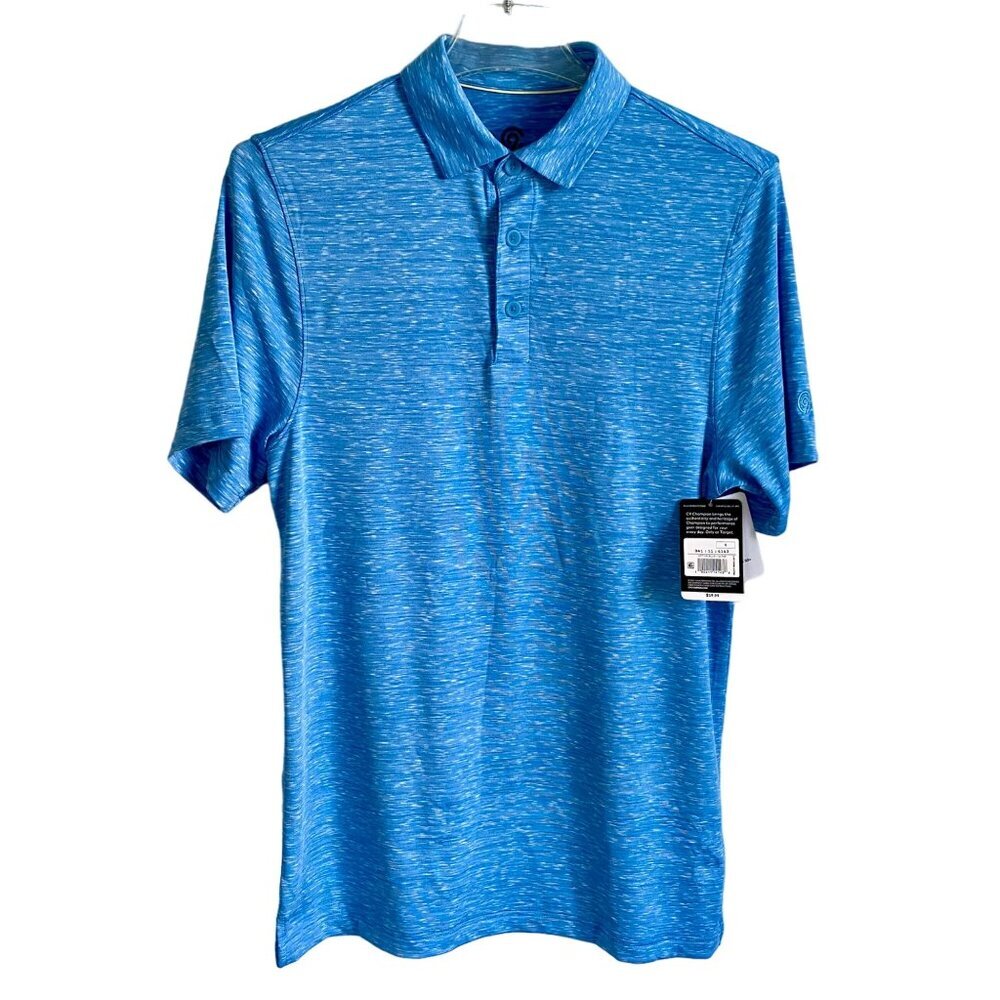Champion C9 Duo Dry Stretch Blue Polo Shirt Men's Small UV 50+ NEW NWT